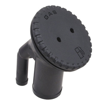 Perko Vented Gas Deck Fill, Angled Neck, 1-1/2" Hose, Black