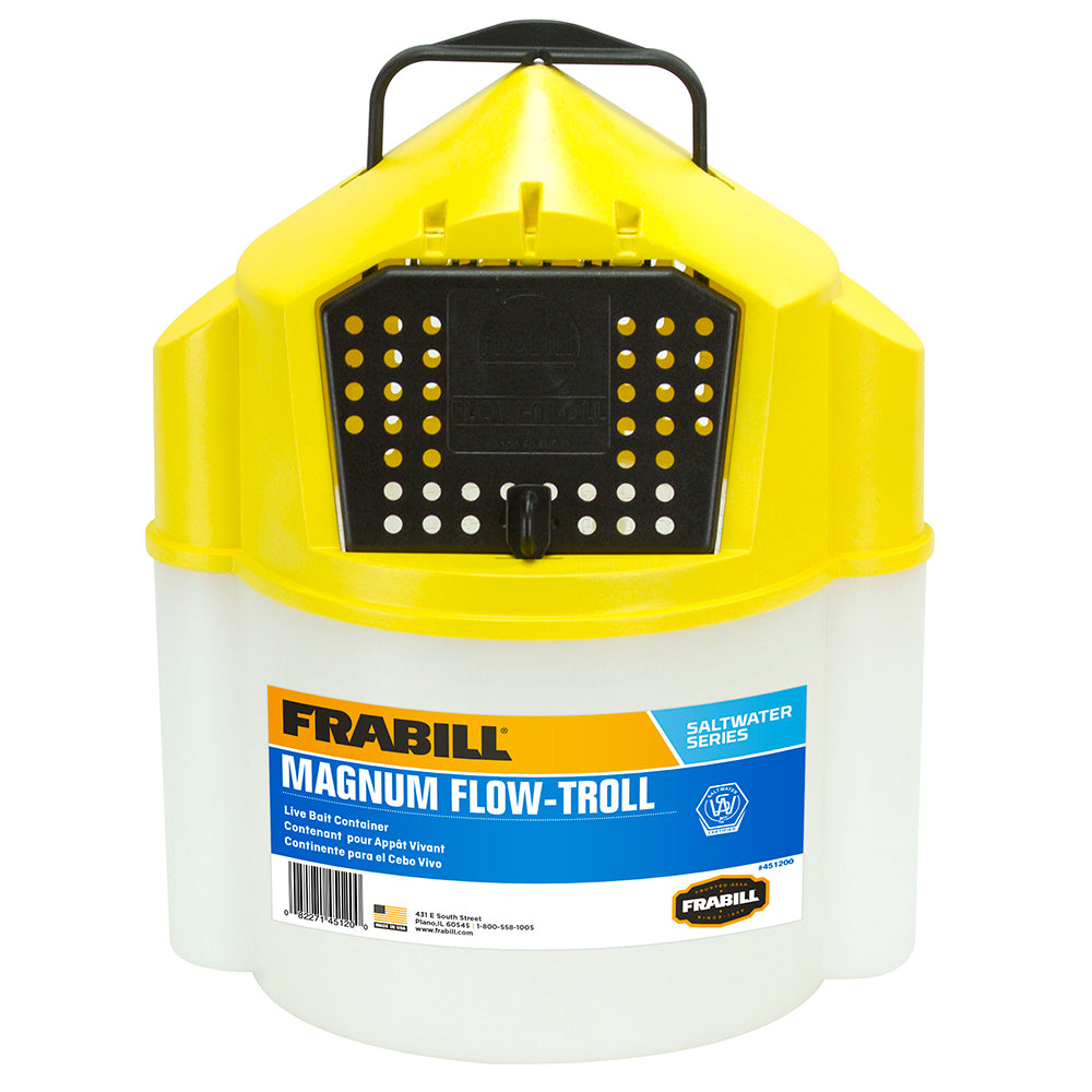 Frabill Magnum Flow Troll Shrimp Bucket, 10 Quart