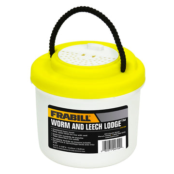 Frabill Worm & Leech Lodge – Small, Insulated Bait Container with Twist-Loc Lid