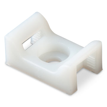 Ancor Cable Tie Mount, #8 Screw, Natural, 100-Pack – Marine Grade Nylon