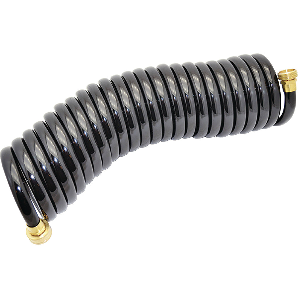 Johnson Pump Coiled Wash Down Hose, 25' Length, 1/2" Diameter