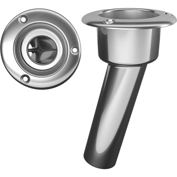 Mate Series Stainless Steel 15° Combination Rod & Cup Holder, Open Bottom