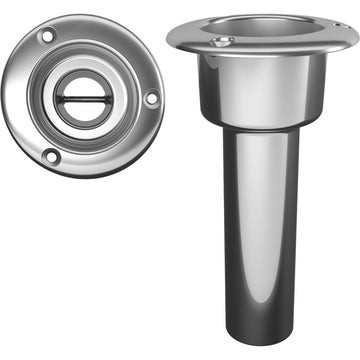 Mate Series 0° Stainless Steel Combination Rod & Cup Holder, Round Top