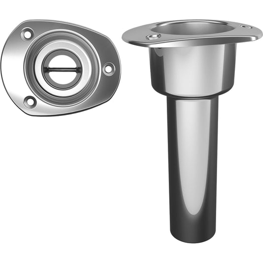 Mate Series Stainless Steel 0&deg; Rod & Cup Holder - Open - Oval Top