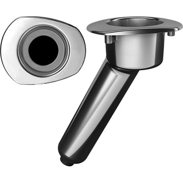 Mate Series Elite Screwless Stainless Steel 30-Degree Rod and Cup Holder, Oval Top