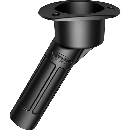 Mate Series Plastic 30&deg; Rod & Cup Holder - Open - Oval Top - Black