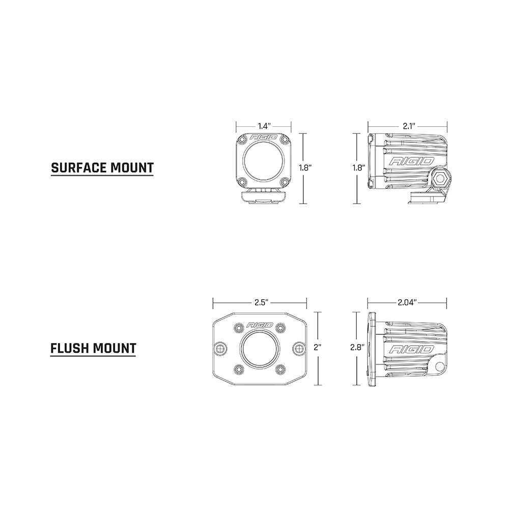 RIGID Industries Ignite Spot Pod LED Light, 12W 1000 Lumens
