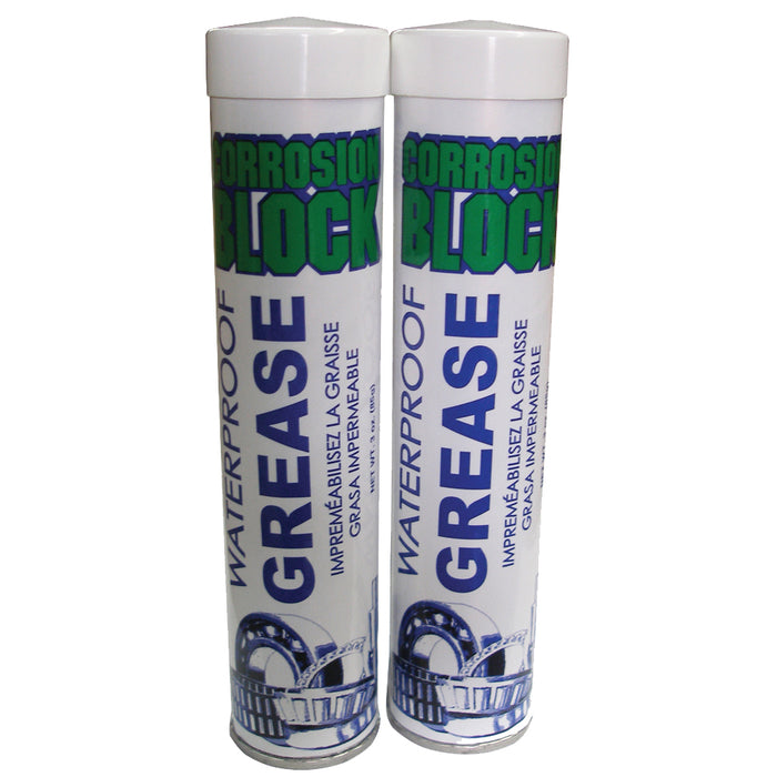 Corrosion Block High Performance Waterproof Grease, 2-Pack 3 oz Cartridges
