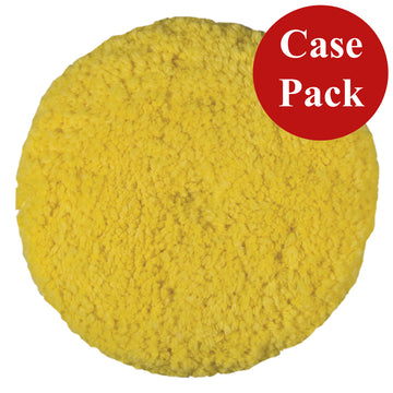 Presta Rotary Blended Wool Buffing Pad, Yellow Medium Cut, 9 in., Case of 12