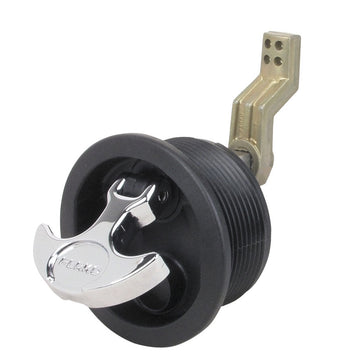 Perko Surface Mount Latch, Black Polymer with Chrome T-Handle