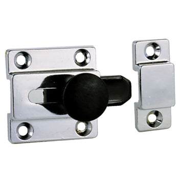 Perko Cupboard Bolt, 2-1/8" x 1-1/2", Chrome Plated, Made in USA