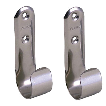 Perko Stainless Steel Boat Hook Holders - Pair, 1-1/2" Max Pole O.D.