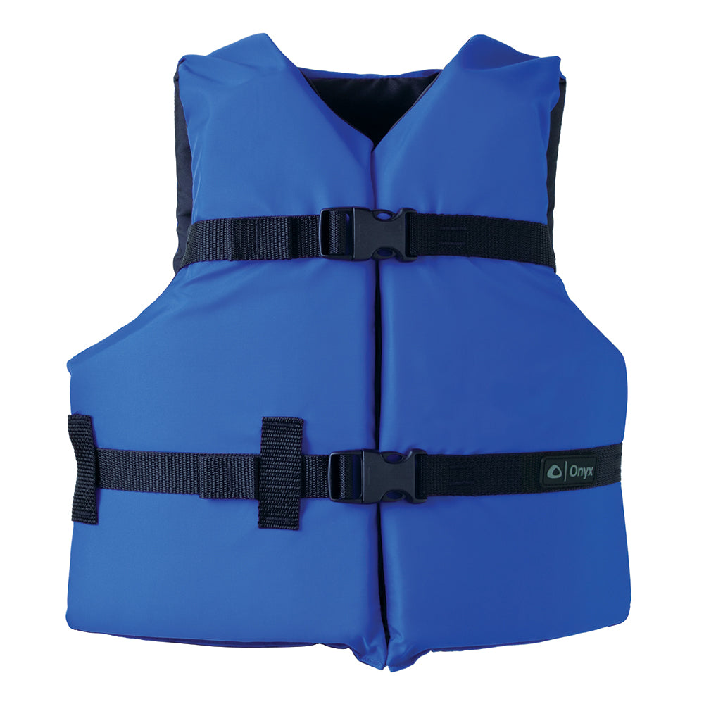 Onyx Outdoor Youth General Purpose Life Jacket, 50-90 lbs, Blue, USCG Type III