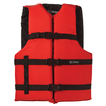 Onyx Outdoor Adult Oversize General Purpose Life Jacket, Red – USCG Type III