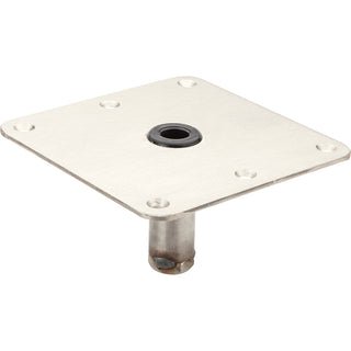 Attwood Lock'N-Pin 7x7 Threaded Pin Base, Zinc Plated Steel