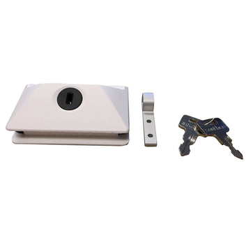 Southco MG-01-110-70 Entry Door Lock Secure, Key Locking, White, Made in USA