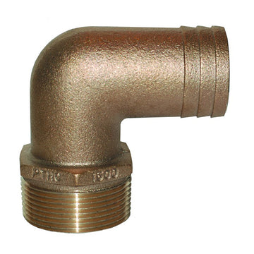 GROCO PTHC Series 90° Bronze Pipe to Hose Elbow, 1-1/4" NPT x 1-1/4" ID