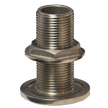 GROCO TH-500-WS Stainless Steel Thru-Hull Fitting, 1/2" NPS NPT Combo