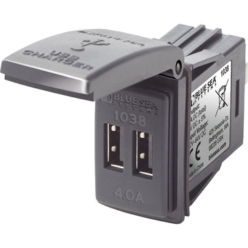 Blue Sea Systems 1038 48V Dual USB Charger, Contura Switch Mount