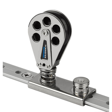 Schaefer Marine Spring-Loaded Lined Slide, 1-1/4" T-Track, 2250 lb SWL