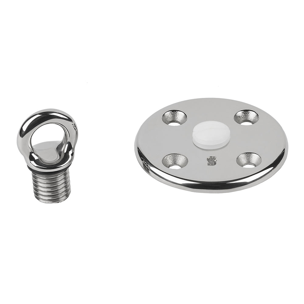 Schaefer Marine Removable Eye Deck Plate Assembly, 2250 lbs SWL