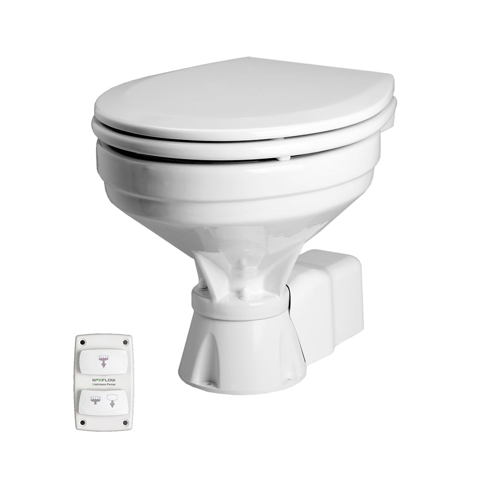 Johnson Pump AquaT Electric Marine Toilet, Comfort, 12V with Solenoid