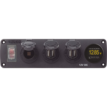 Blue Sea Systems 4368 Water Resistant Multi-Function Panel, 12V DC