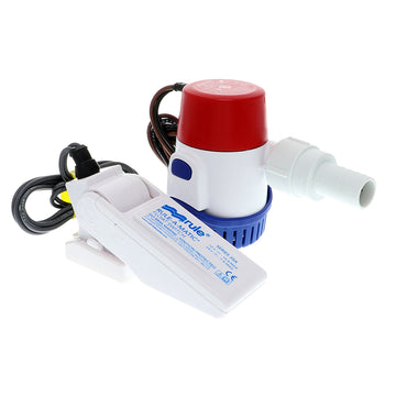 Rule 360 GPH Standard Bilge Pump Kit with Float Switch, 12V, Ignition Protected