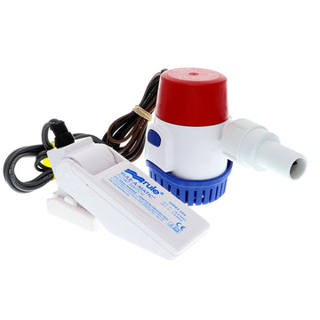 Rule 500 GPH Standard Bilge Pump Kit, Automatic with Float Switch – 12V