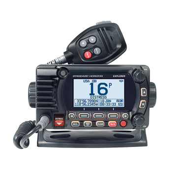Standard Horizon Explorer GX1850B Fixed Mount VHF Radio, NMEA 2000, Black