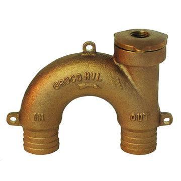 GROCO HVL-2000 Bronze Vented Loop, 2" Hose, 1/2" NPT Cap – USA Sourced