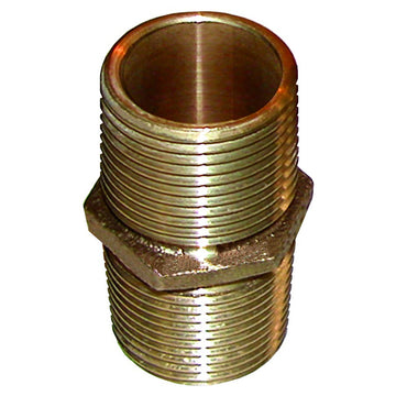 GROCO PN-1250 Bronze Pipe Nipple, 1-1/4" NPT