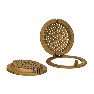 GROCO Bronze Round Hull Strainer w/ Access Door, 1" Thru-Hull