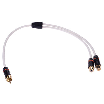 Fusion MS-RCAYF Premium RCA Splitter, 1 Male to 2 Female, 0.9 ft
