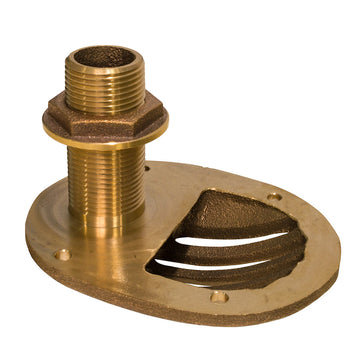 GROCO 1-1/2" Bronze Combo Scoop Thru-Hull w/Nut, C83600 Marine Grade