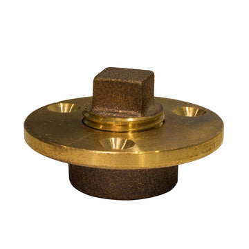 GROCO TD-500 Marine Garboard Drain with Square-Drive Plug, Bronze