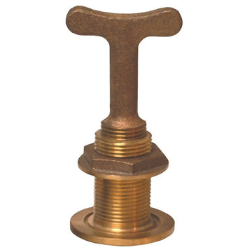 GROCO TD-750 Garboard Drain with Inside T-Handle Plug, Bronze