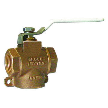 GROCO TWV-750 3/4 in. NPT Bronze 3-Way Valve