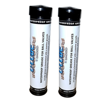 GROCO U-Lube Marine Grease Cartridge, 3oz 2-Pack with Marine Growth Inhibitor