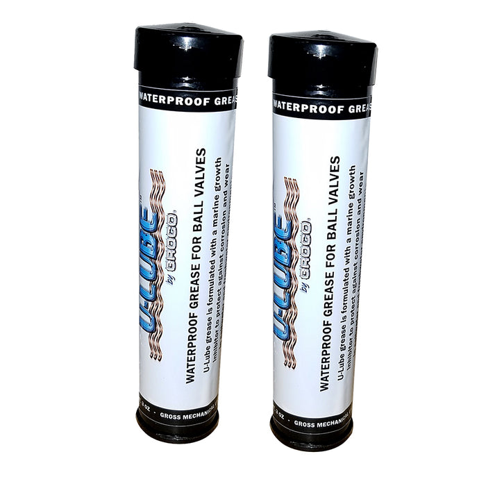 GROCO U-Lube Waterproof Marine Grease Cartridges, 3 oz., 2-Pack, ULUBE-3