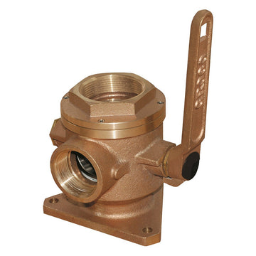 GROCO 1-1/4 in. Safety Seacock with 1 in. Side Port