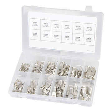 Ancor 100-Piece Tinned Copper Lug Kit for Marine & Automotive