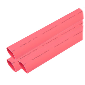 Ancor Marine Grade Adhesive Lined Heat Shrink Tubing, 1" x 3" Red (3-Pack)