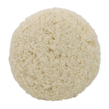 Presta White Double-Sided Screw-On Wool Compounding Pad, 9 in.