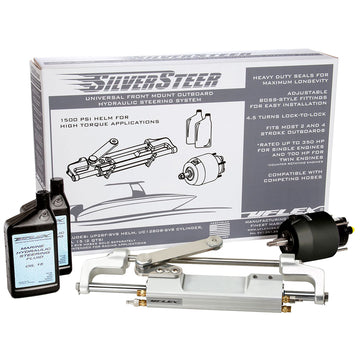 Uflex SilverSteer Front Mount Outboard Hydraulic Steering System with UC130-SVS-1 Cylinder