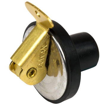 Sea-Dog Brass Baitwell Plug, 1/2" - Stamped Brass/Nitrile Rubber