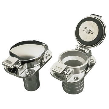 Sea-Dog Stainless Steel Flip Top Gas Deck Fill, 1-1/2" Hose, USCG Compliant