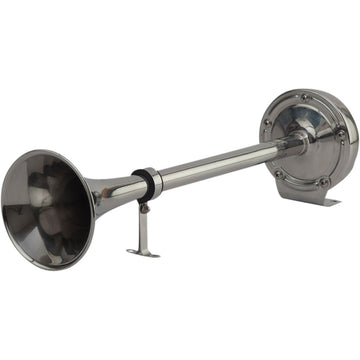 Sea-Dog MaxBlast Single Trumpet Horn, 12V Stainless Steel, 118dB