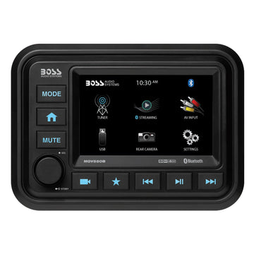 Boss Audio MGV550B Marine Stereo, 240W Peak Power, Bluetooth, Rear Camera Input