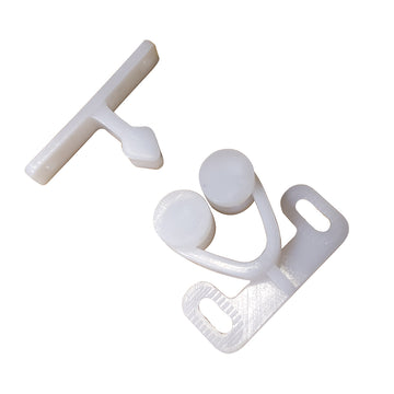 Sea-Dog Twin Roller Door Catch, White Nylon – Made in USA